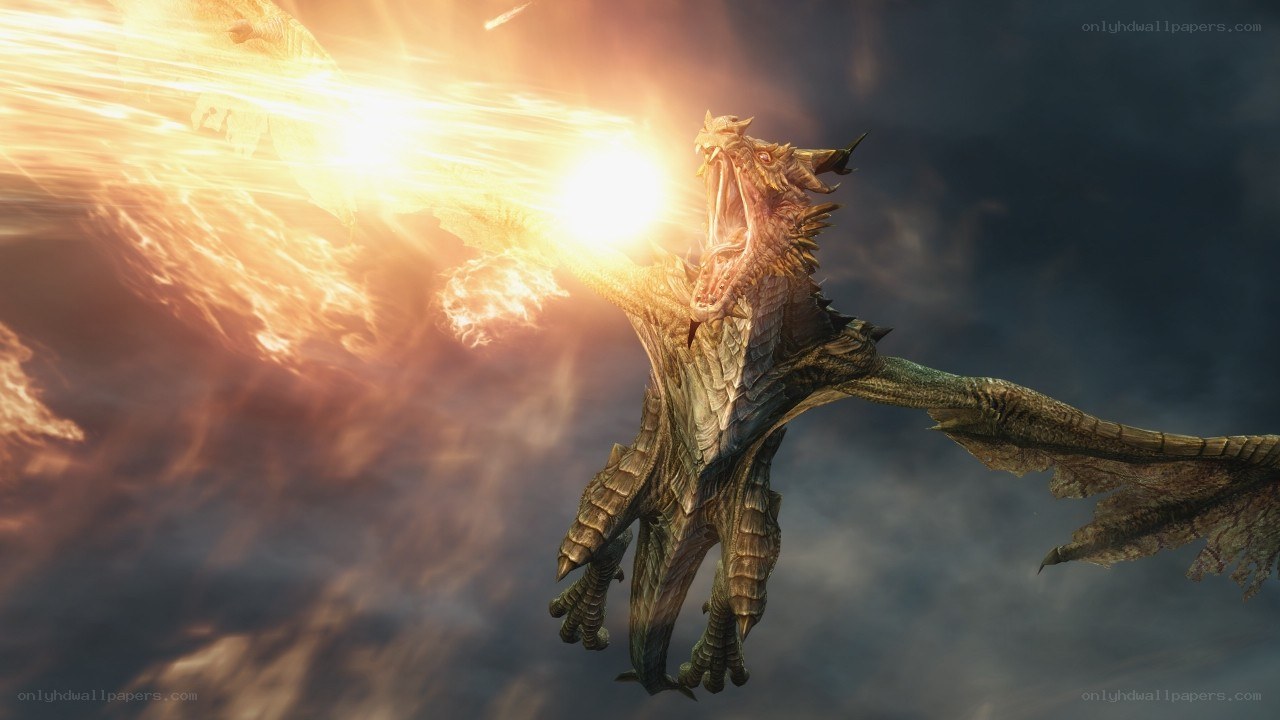 dragon breathing fire
