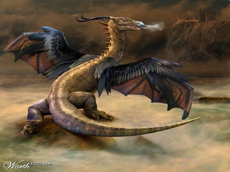 dragon breathing fire