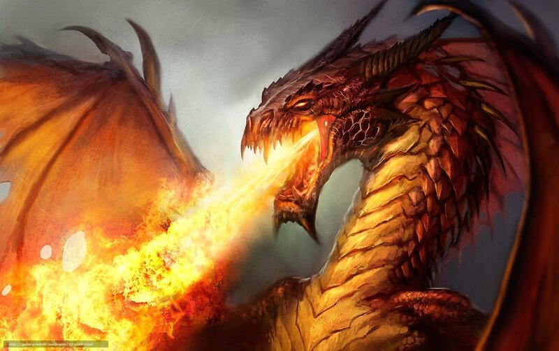 dragon breathing fire