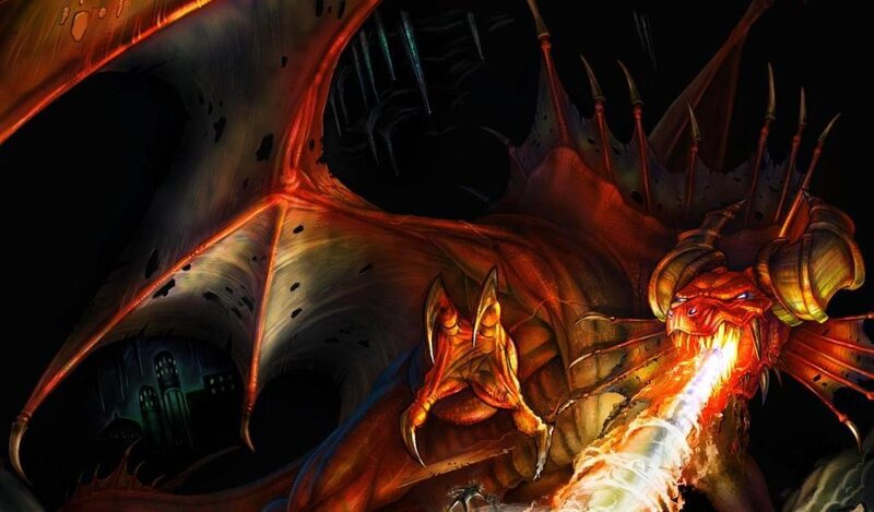 dragon breathing fire