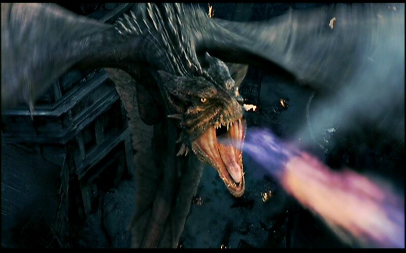 Dragon Breathing Fire — Black, Dramatic, Night, 3d Render