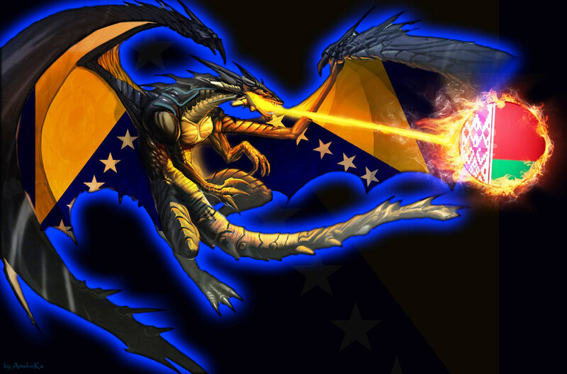 Dragon Breathing Fire — Blue