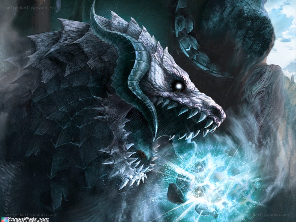 dragon breathing magical fire