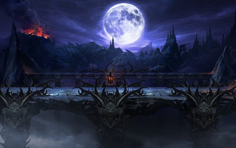 Dragon Bridge under Moon