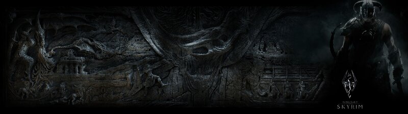 Dragon Carving on Wall — Black, Dark, Dramatic