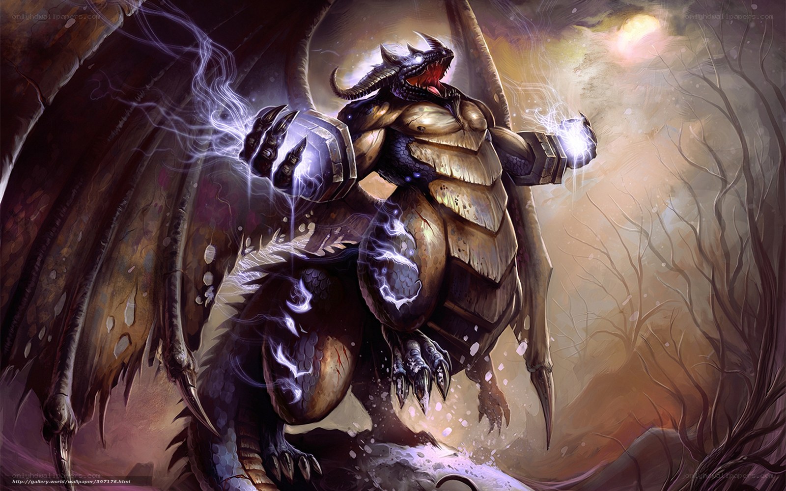 dragon casting lightning spell