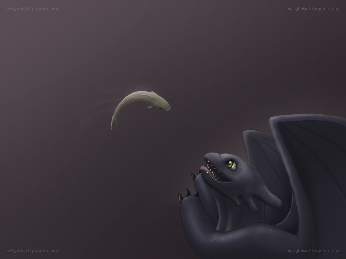 dragon catching a fish