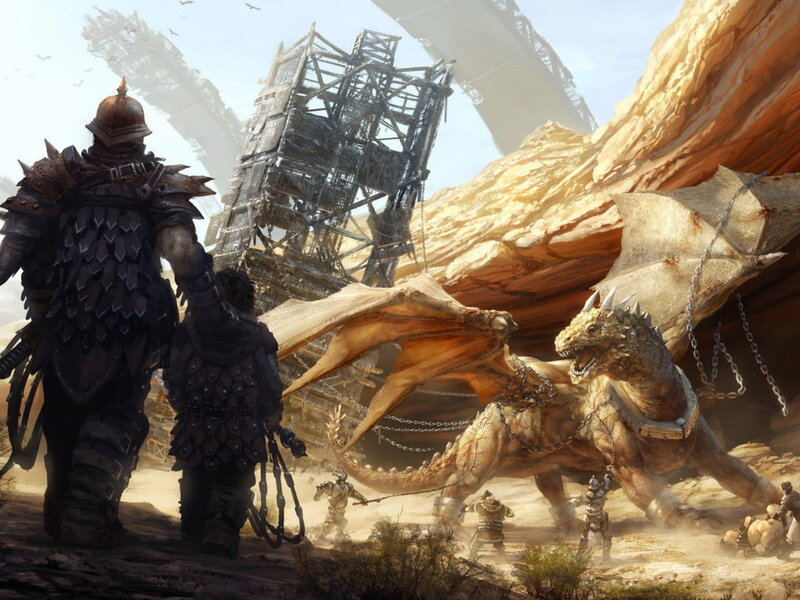 Dragon Chained in Desert