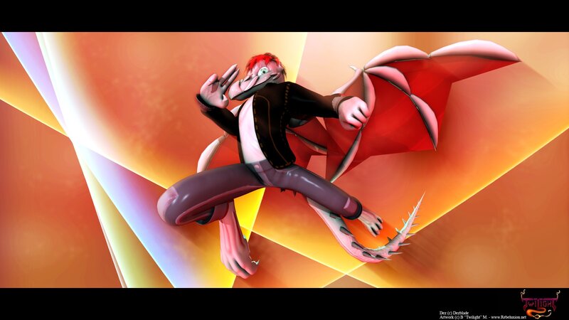 dragon character in dynamic pose