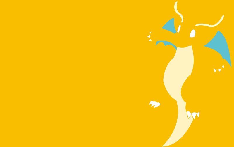 Dragon Character Silhouette — Yellow