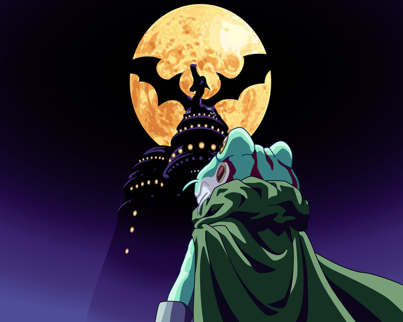dragon character under moon