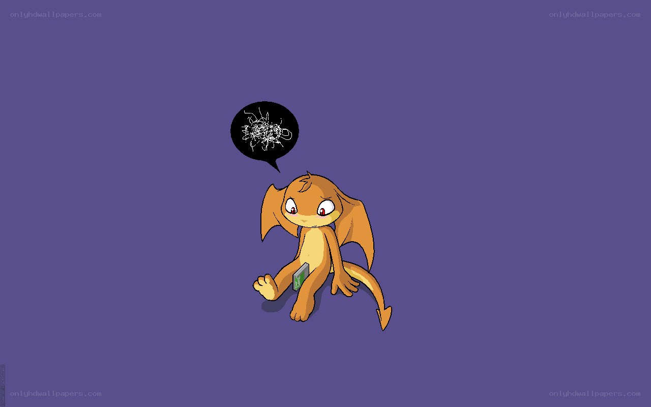 dragon character with chip