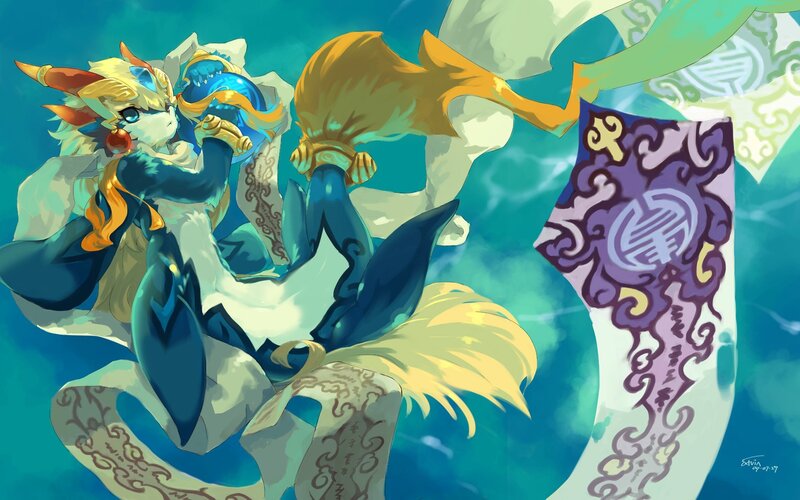dragon character with scroll