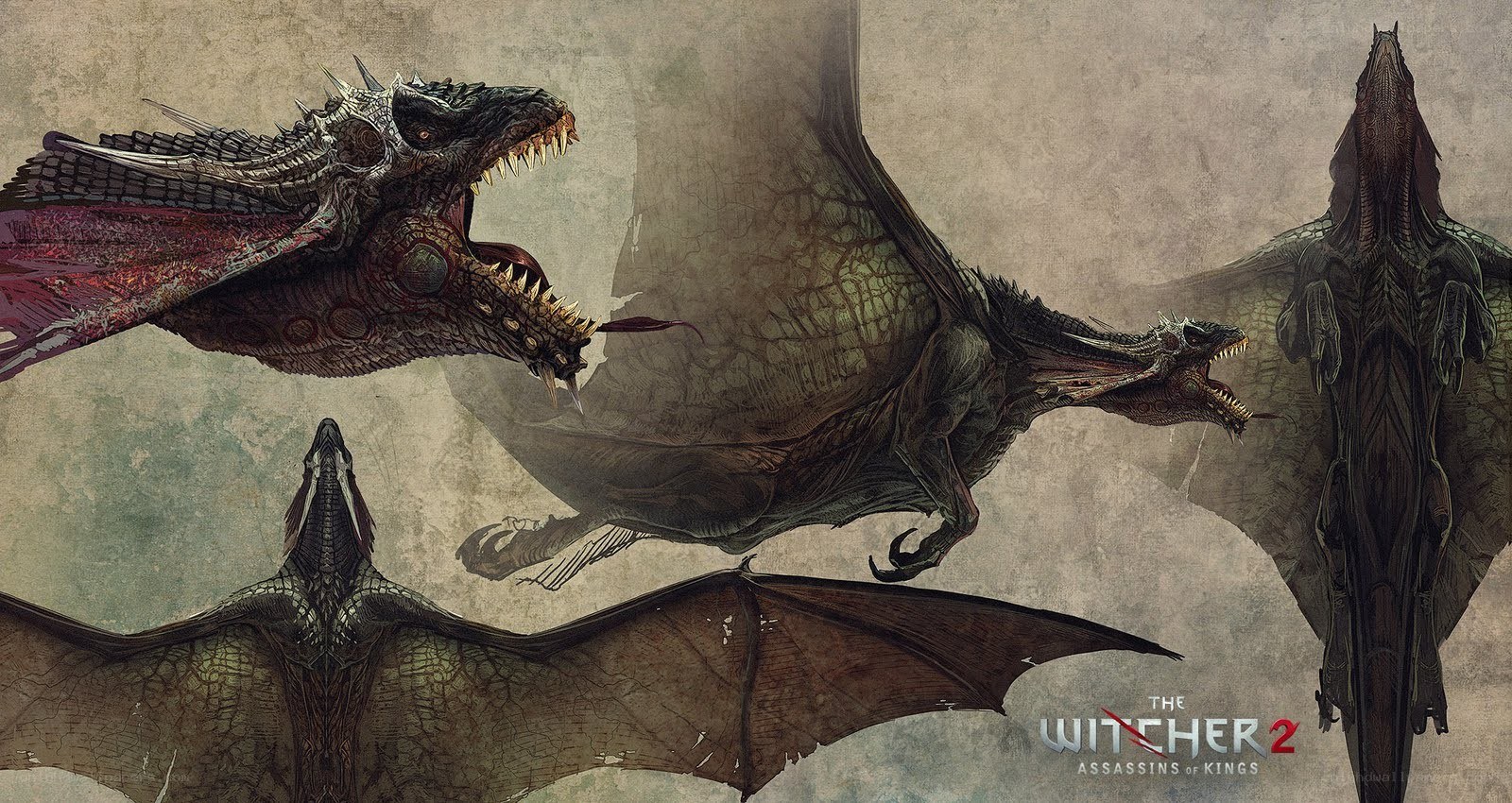 Dragon concept art from The Witcher 2
