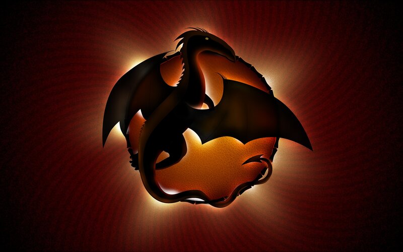 Dragon Curled Around Orb