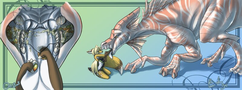 dragon eating a creature