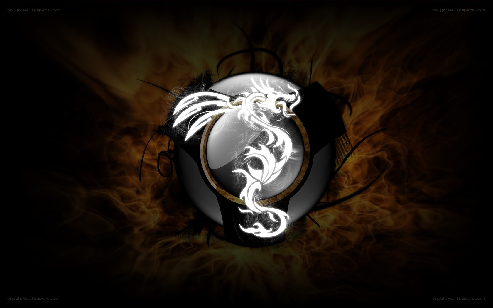 dragon emblem on dark background