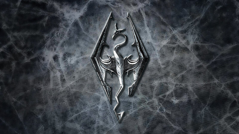 Dragon Emblem on Stone — Gray, Dramatic