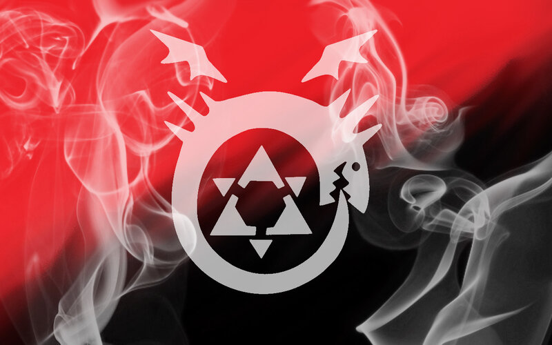 Dragon emblem with smoke