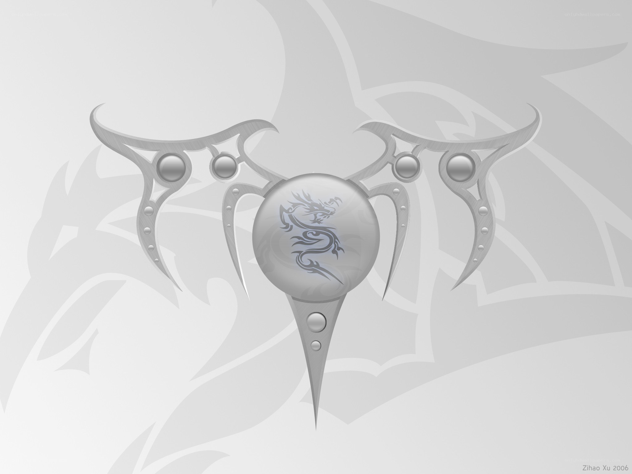 dragon emblem with tribal design