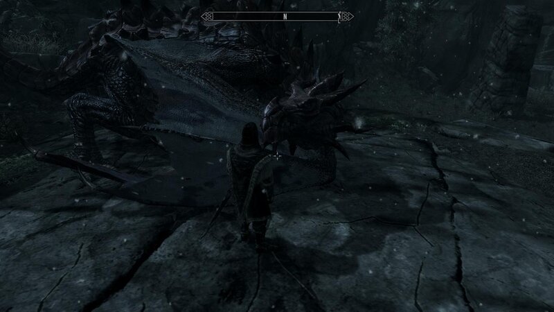 dragon encounter in dark cave