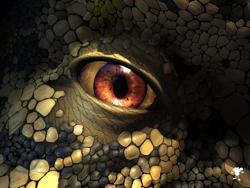 Dragon Eye Close-up — Brown