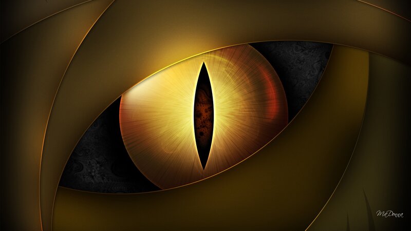 Dragon Eye Close-up — Gold