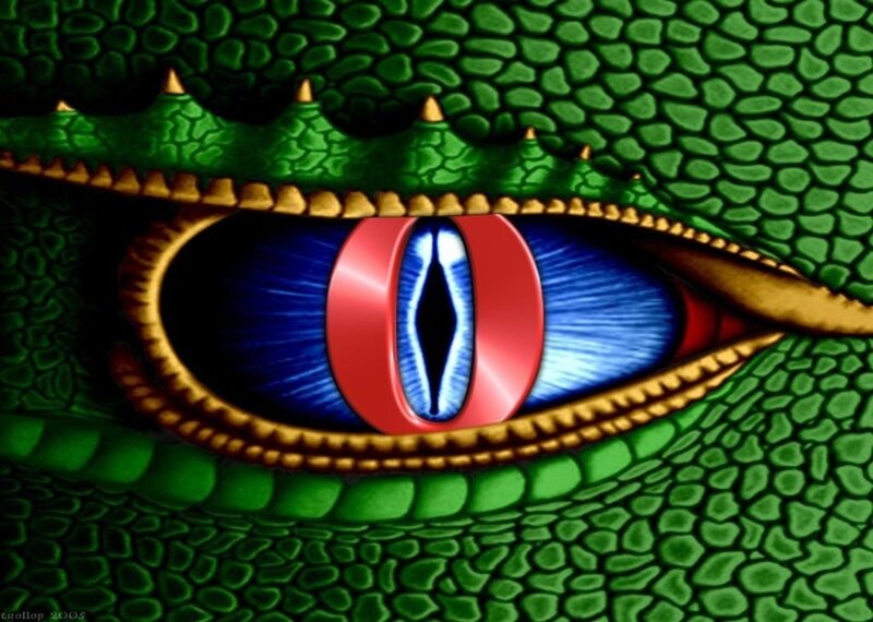 Dragon Eye Close-up — Green
