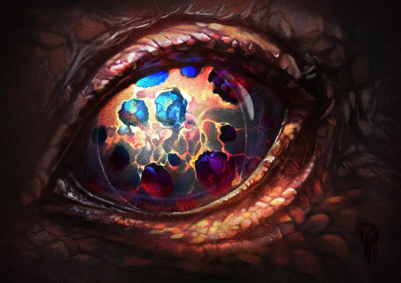 Dragon Eye Close-up — Red