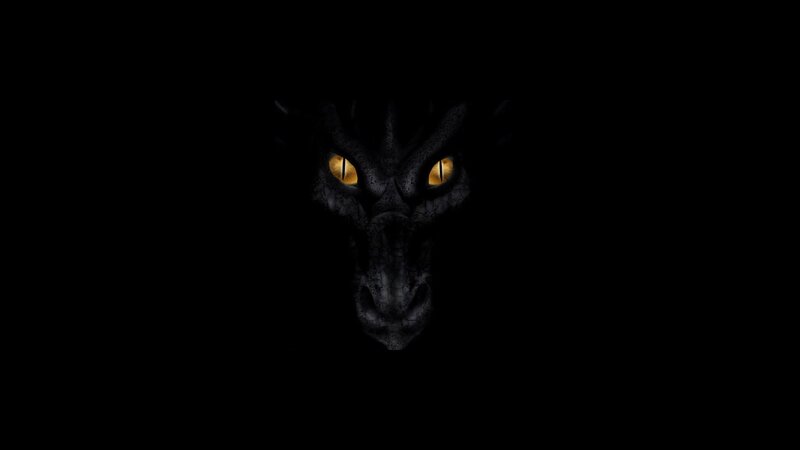 Dragon Face in Darkness