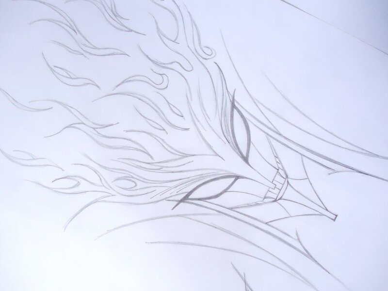 Dragon Face Sketch
