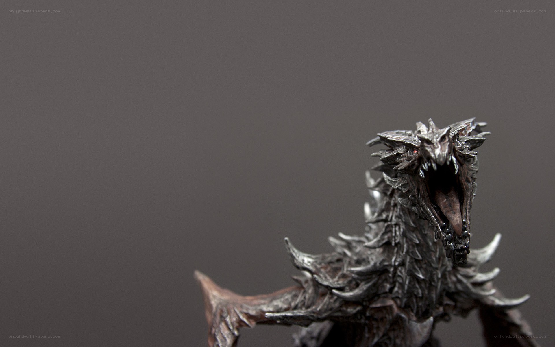 dragon figurine with open mouth