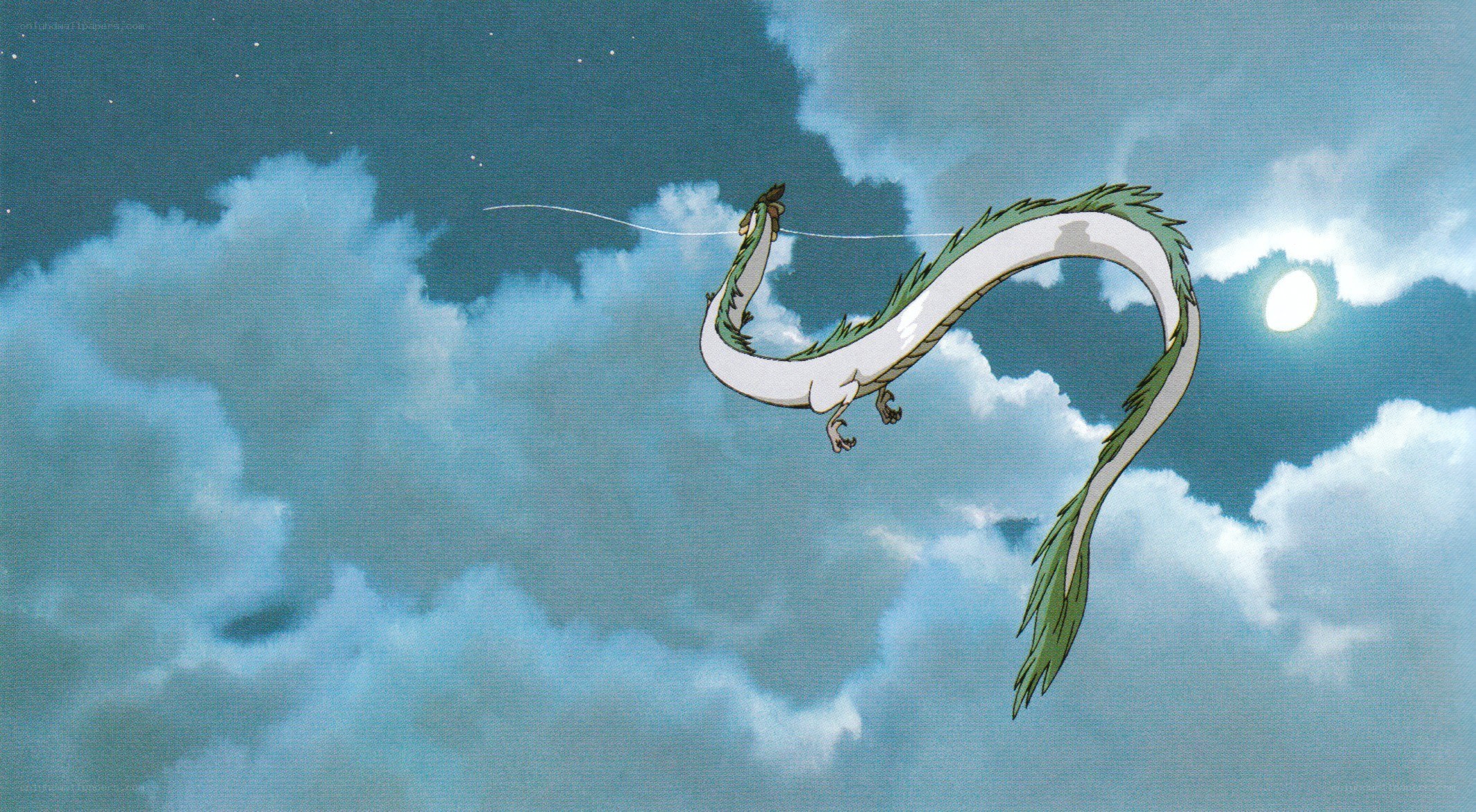 dragon flying in the night sky