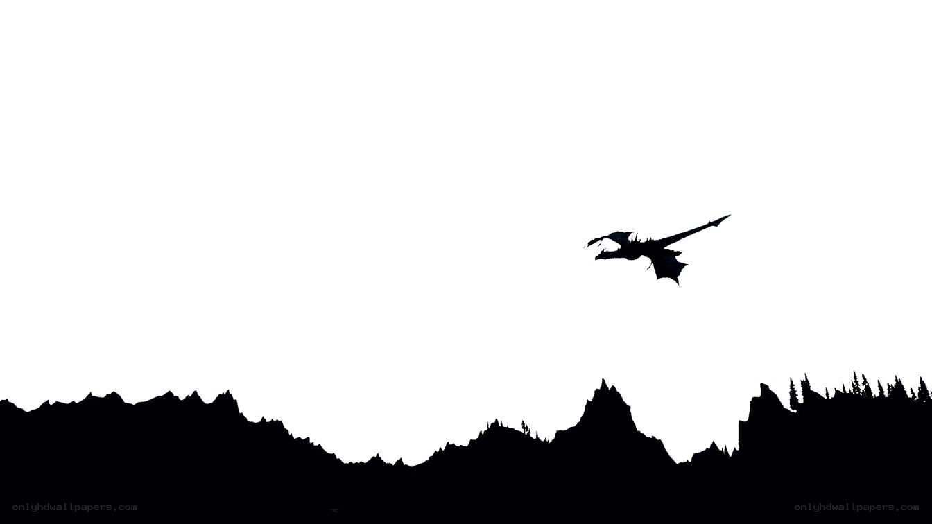 dragon flying over mountains