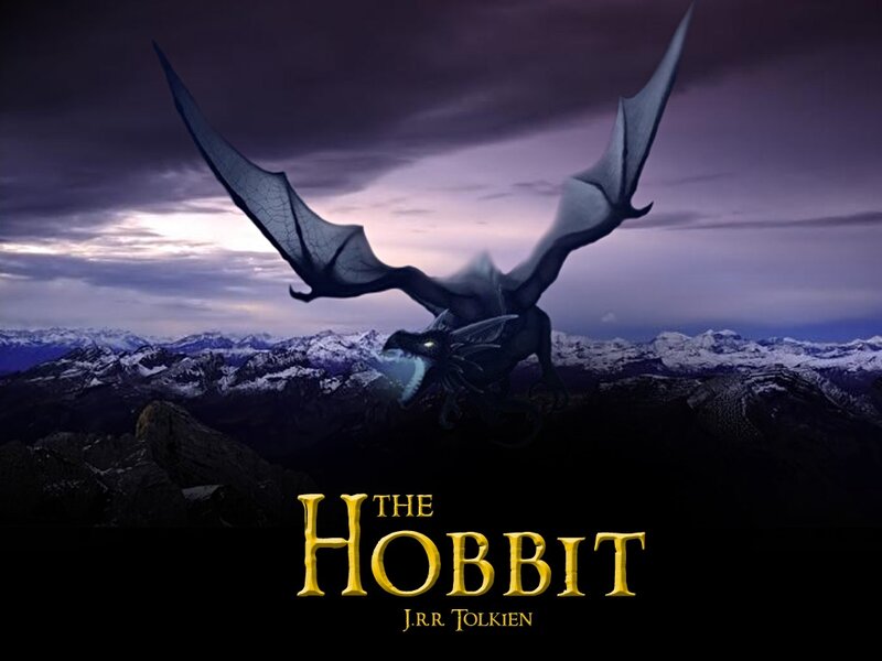 Dragon Flying over Mountains — Purple