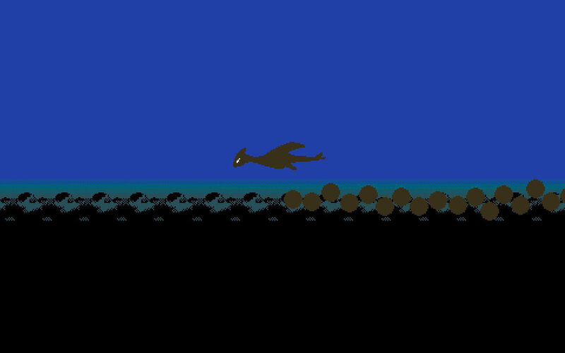 dragon flying over terrain