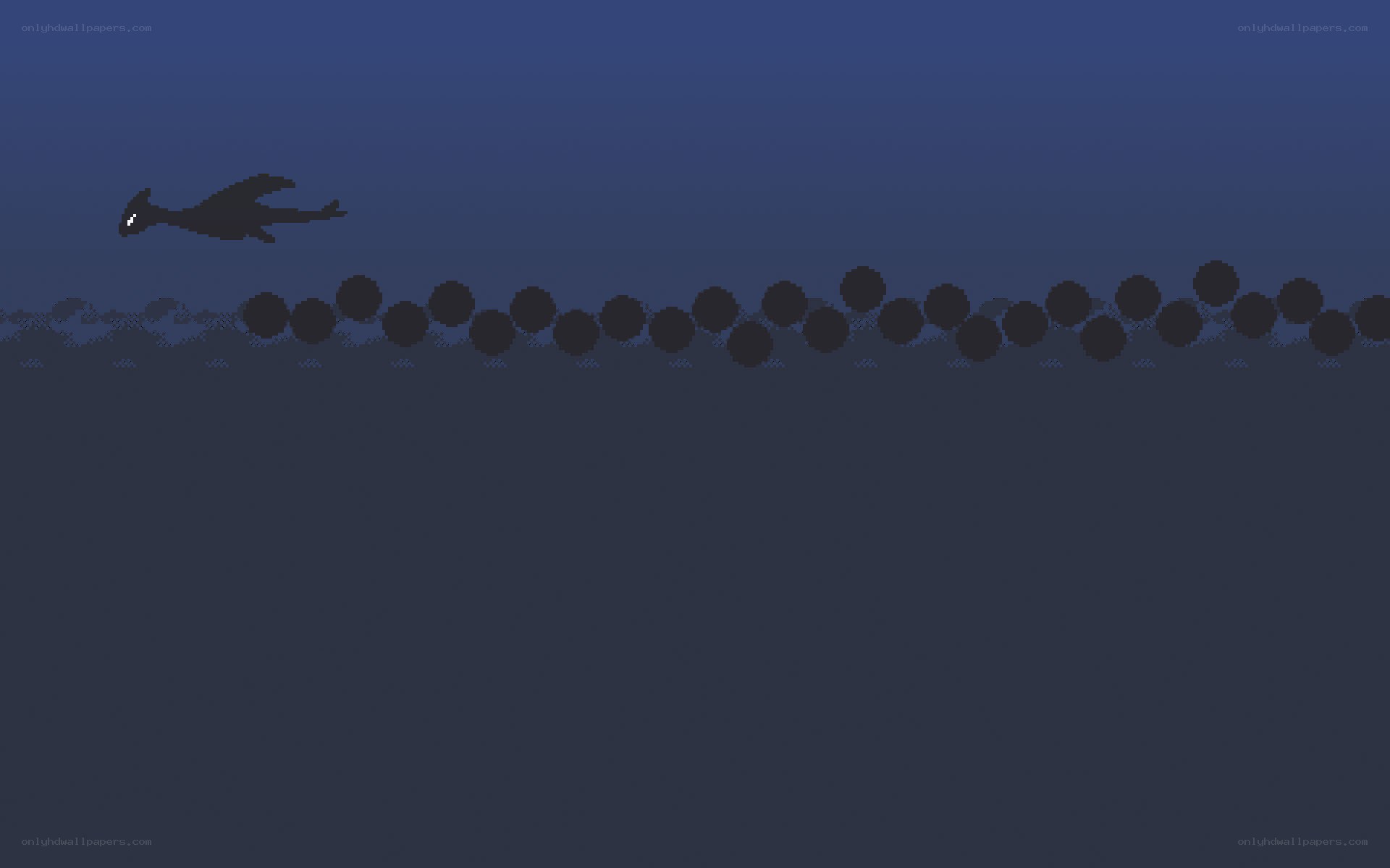 dragon flying over water
