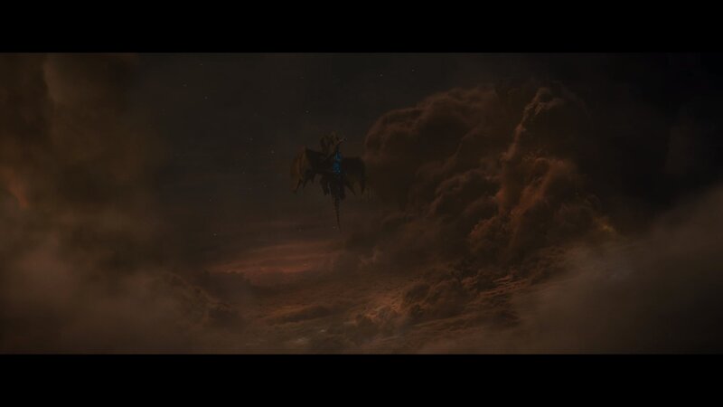 Dragon Flying Through Clouds — Brown