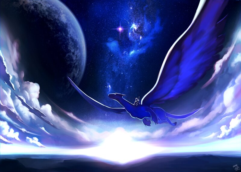 Dragon Flying with Rider
