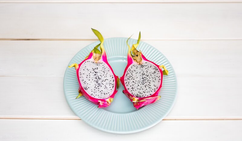 dragon fruit on a plate