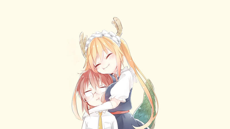 Dragon Girl Hugging Boy