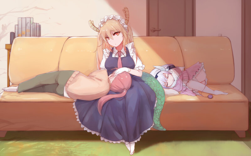 Dragon Girl on Couch
