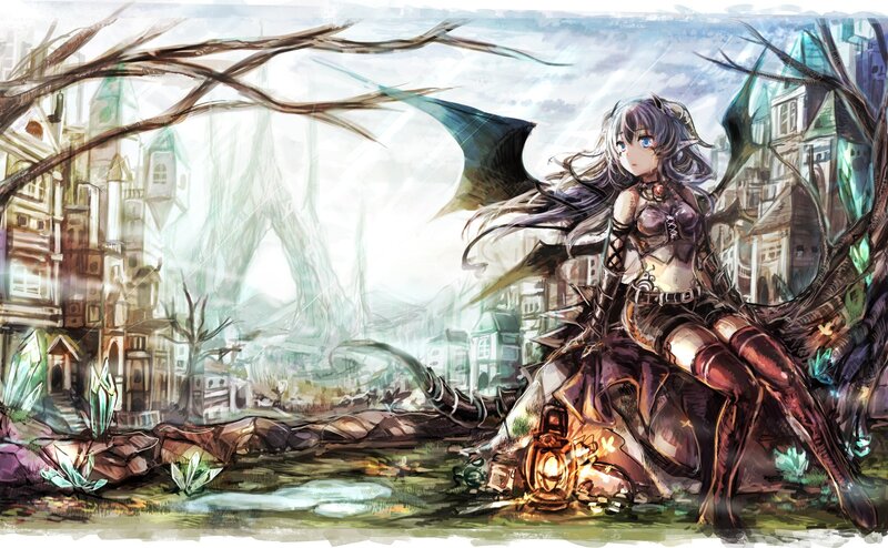 Dragon Girl with Lantern