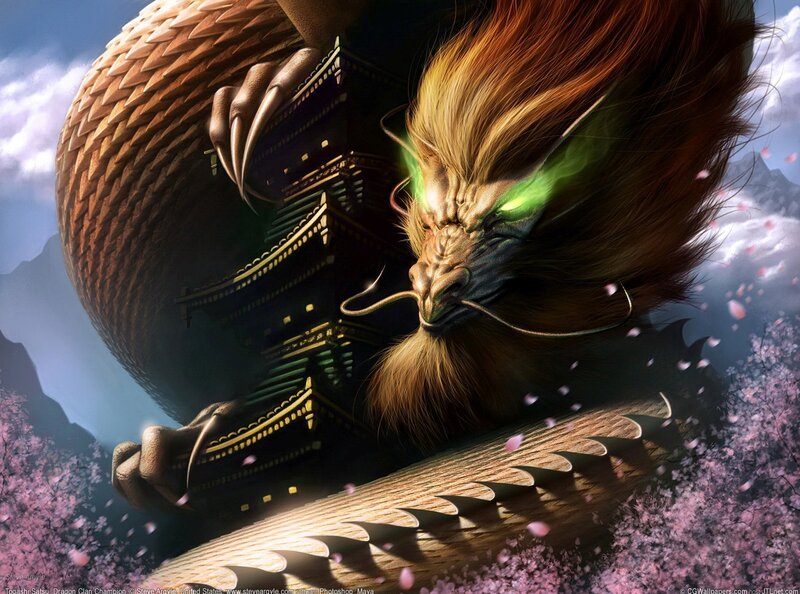 Dragon guardian of a temple