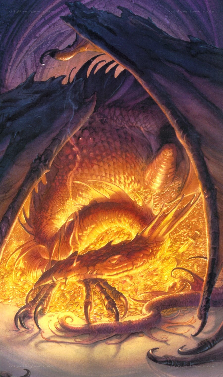 dragon guarding treasure