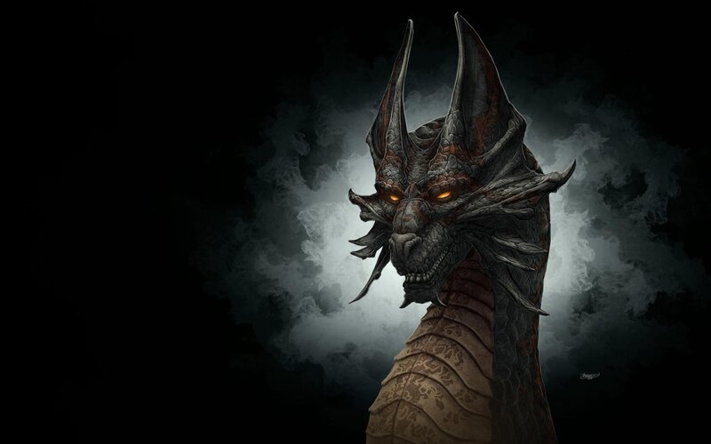 Dragon Head and Neck — Black