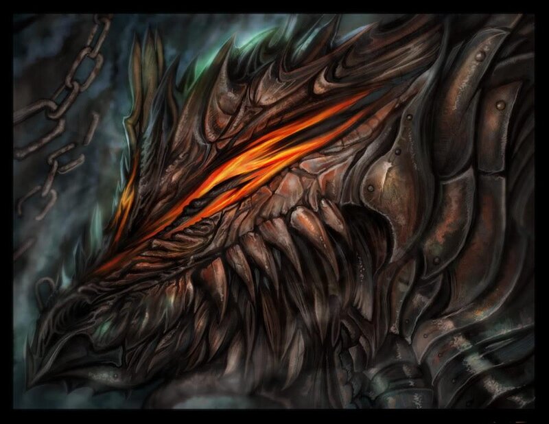 Dragon Head Close-up — Black