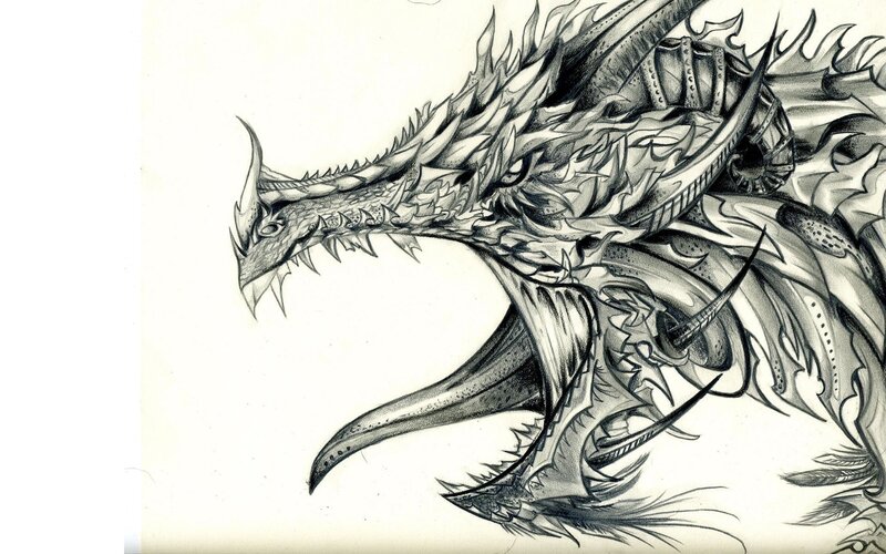 Dragon Head Drawing