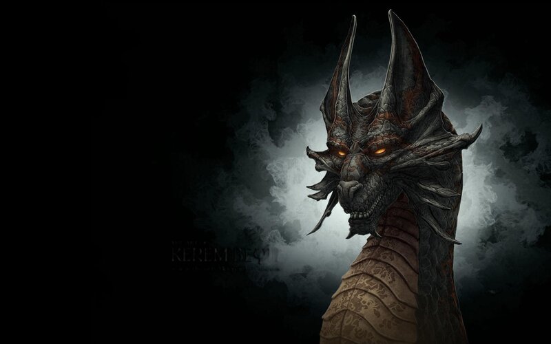 dragon head in dark mist