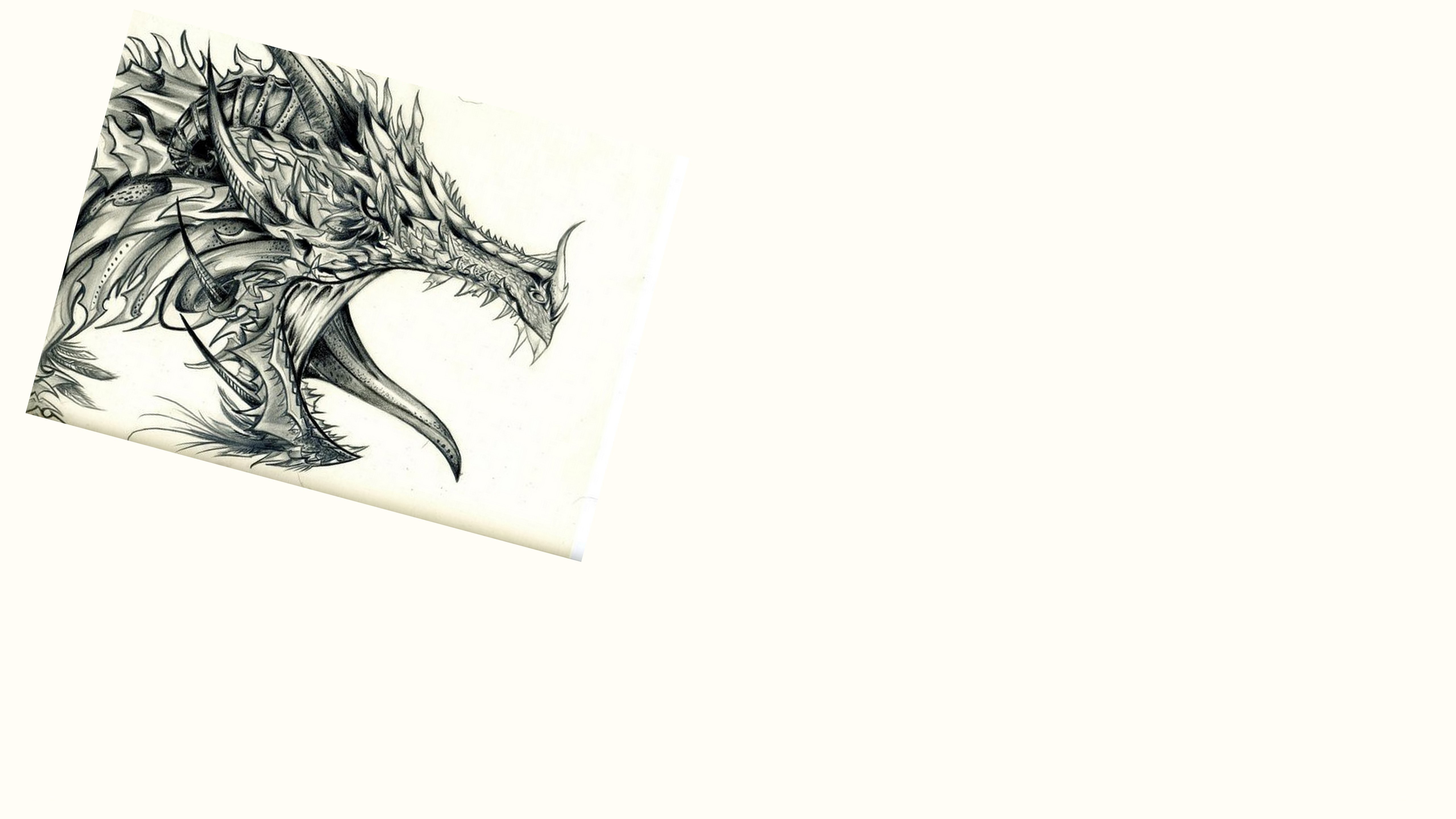 dragon head sketch drawing